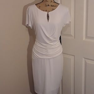 New York and Company White Stretch Dress